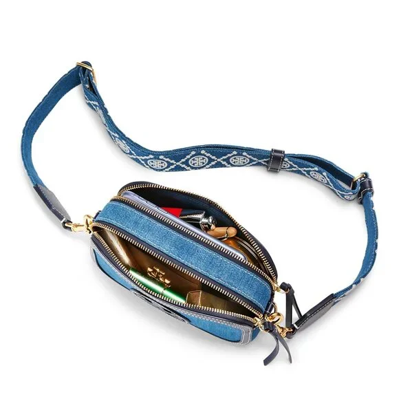 Tory Burch Mini Miller Denim Crossbody Bag - Picture 6 of 11